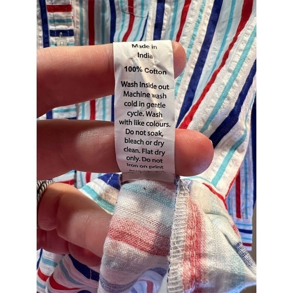 Addison Bay Women's XS Striped Preppy Dress Cover-Up Multicolor Summer - Picture 10 of 10